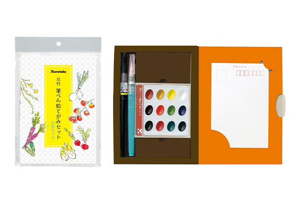 筆ペン絵手紙セット 12色